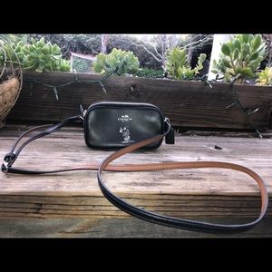 coach snoopy peanuts crossbody satchel